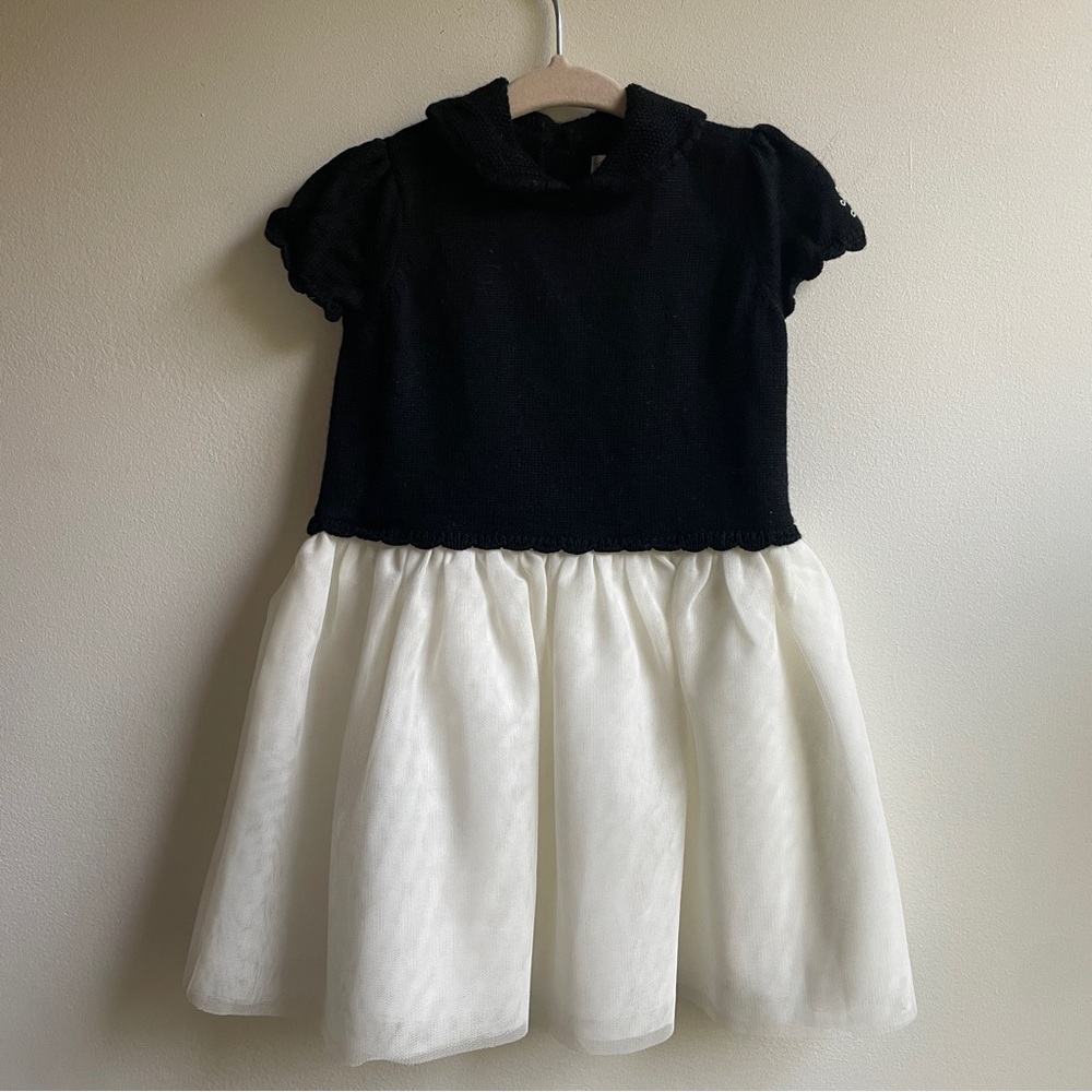 Ralph Lauren Black and White Sweater Dress Sz 9-12M